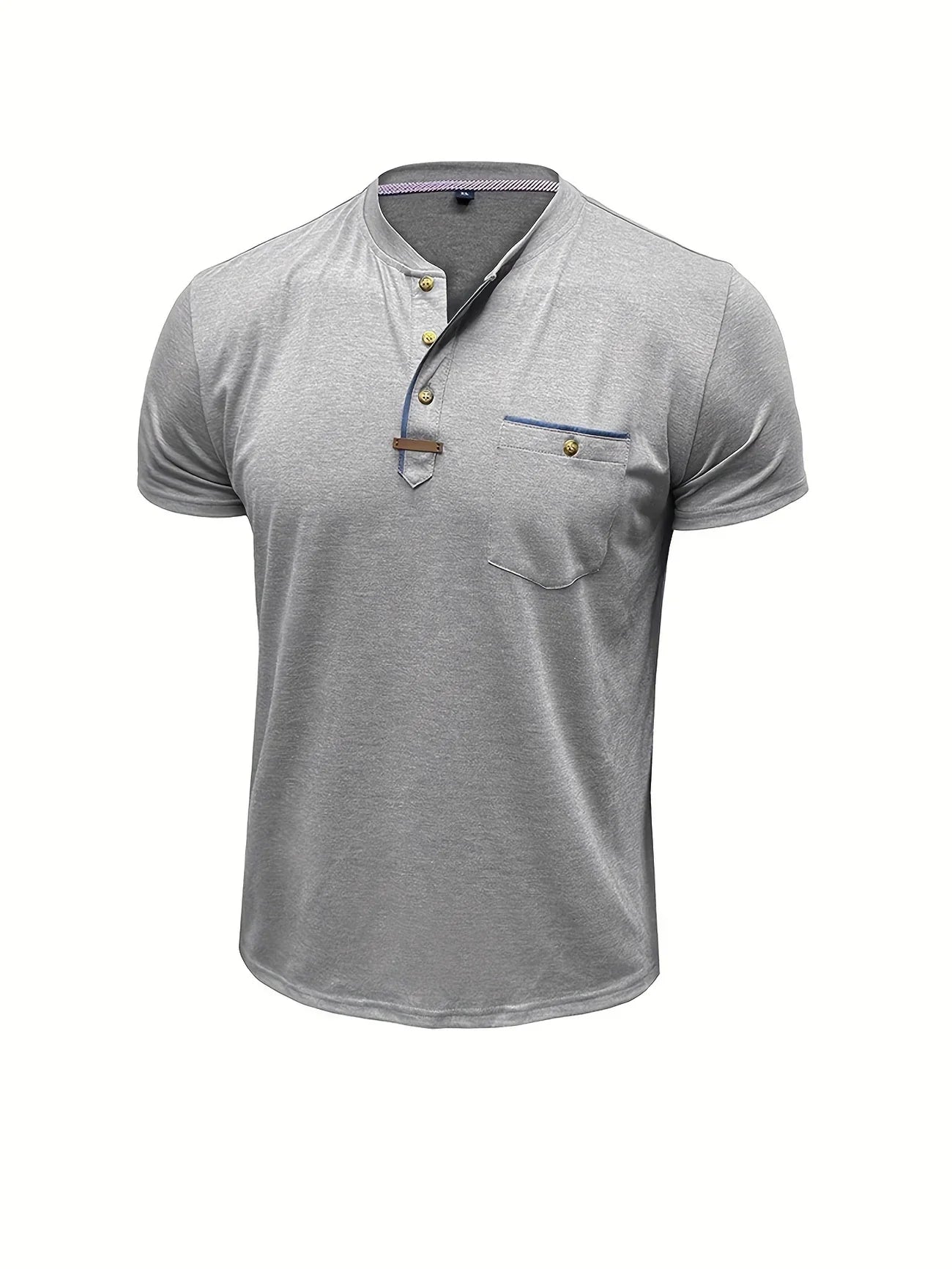 T-shirt Élégant en Coton Mélangé avec Poche pour Hommes - Marie Montel