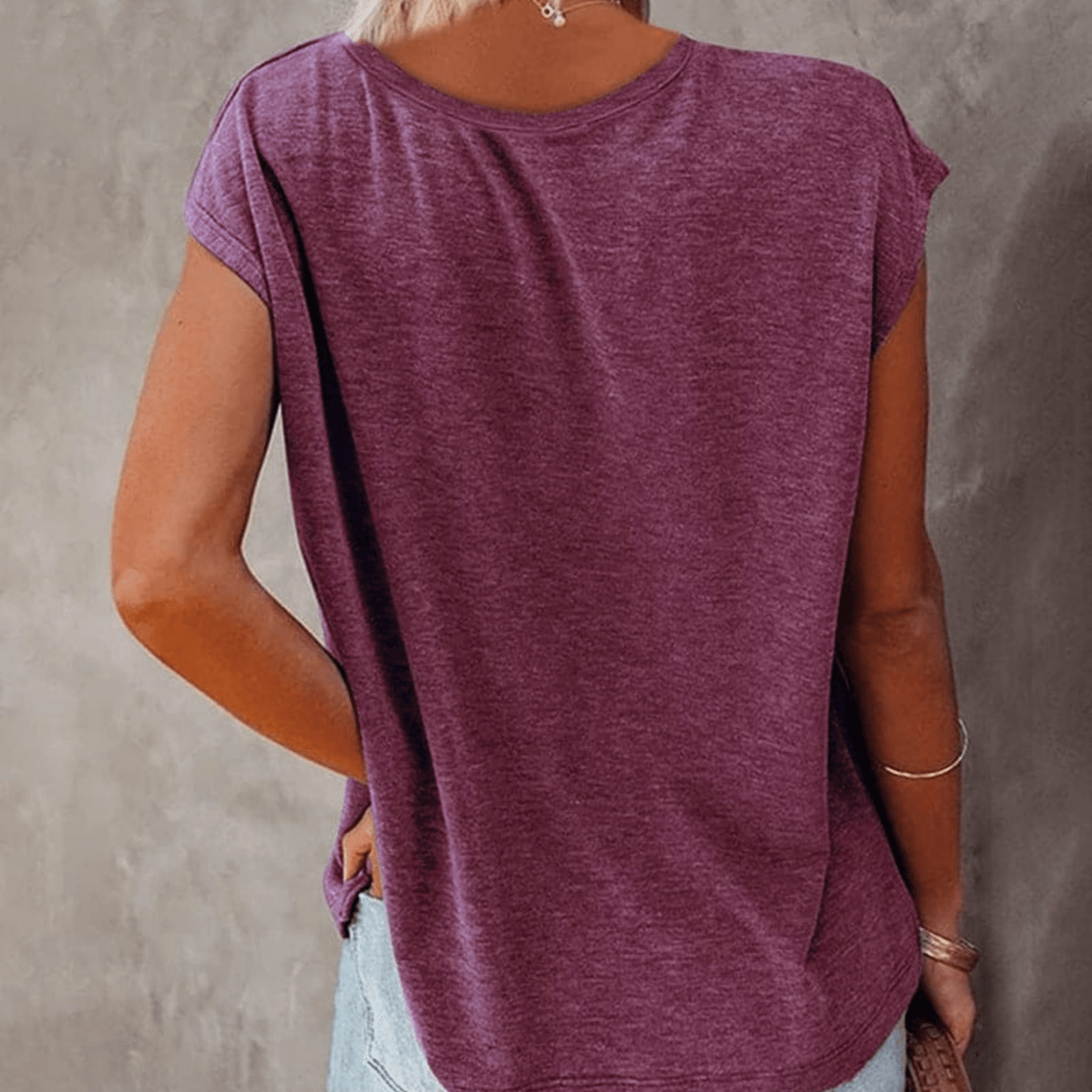 T-shirt fluide à Col en V pour Femmes - Marie Montel