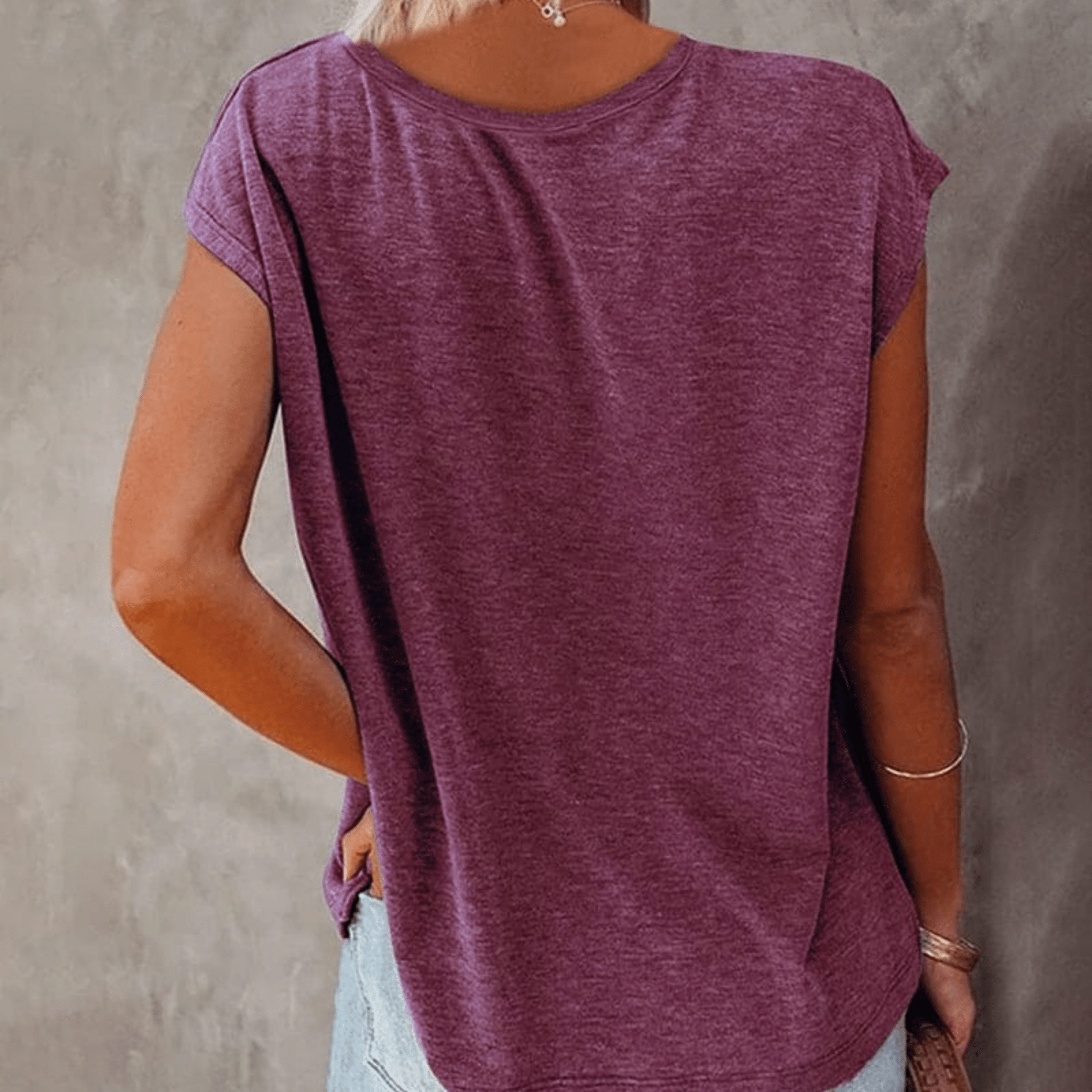 T-shirt fluide à Col en V pour Femmes - Marie Montel