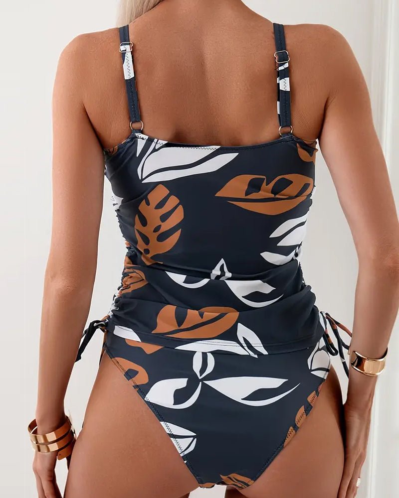 Tankini Chic à Motif Feuilles pour Femmes - Marie Montel