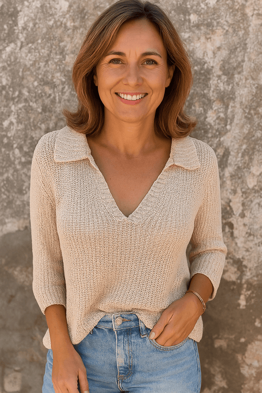 Top Chic à Encolure en V pour Femmes - Marie Montel