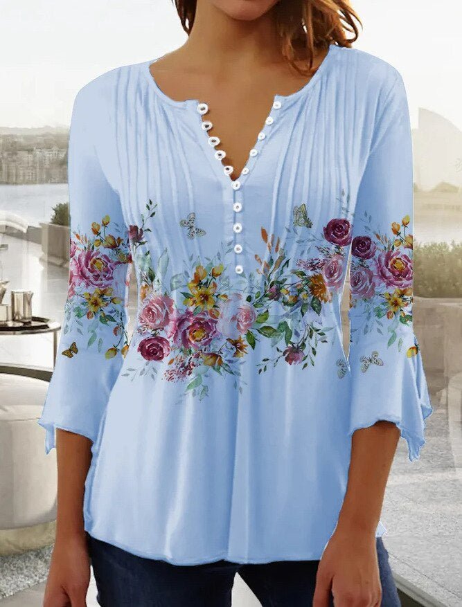 Top Élégant à Imprimé Floral pour Femmes - Marie Montel