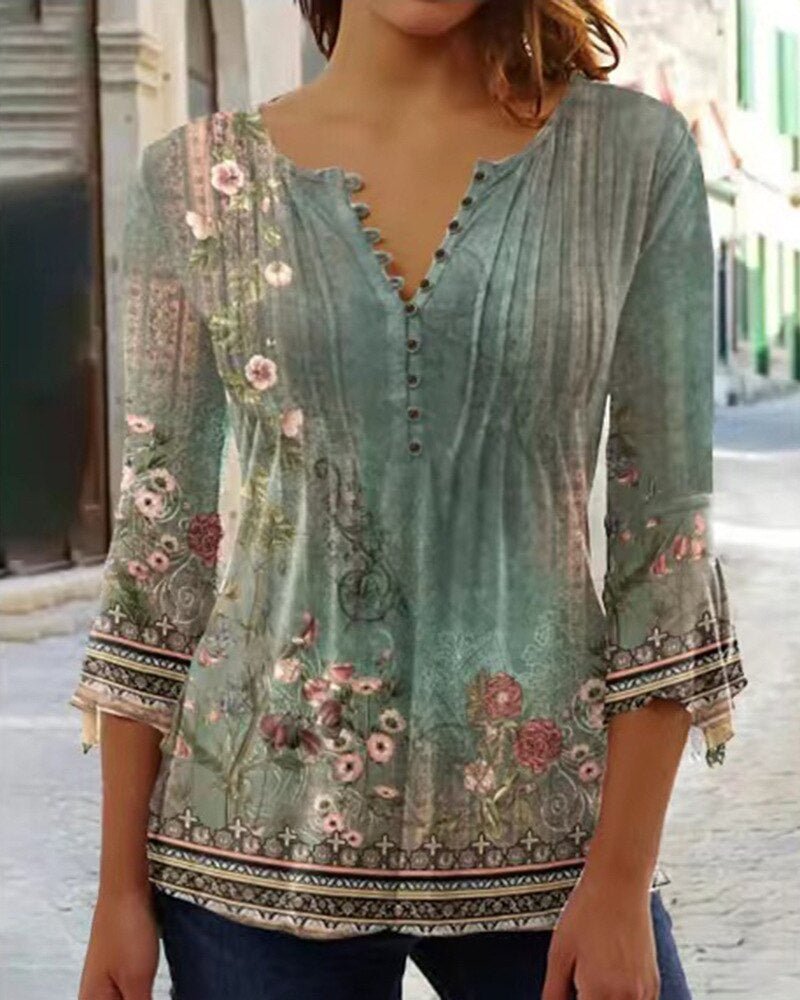 Top Élégant à Imprimé Floral pour Femmes - Marie Montel