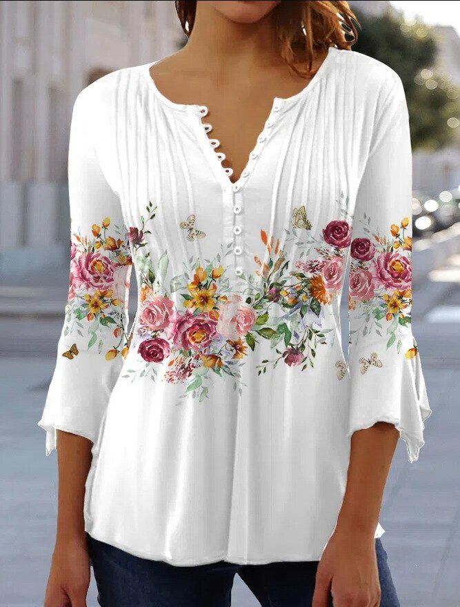 Top Élégant à Imprimé Floral pour Femmes - Marie Montel