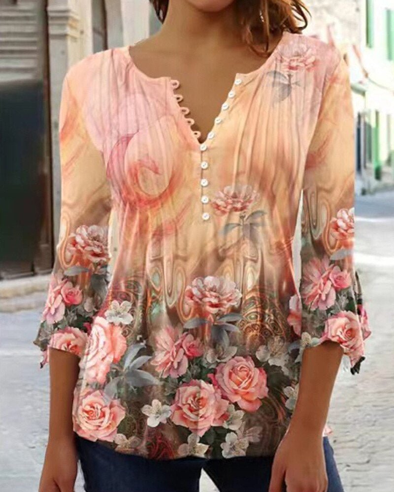 Top Élégant à Imprimé Floral pour Femmes - Marie Montel