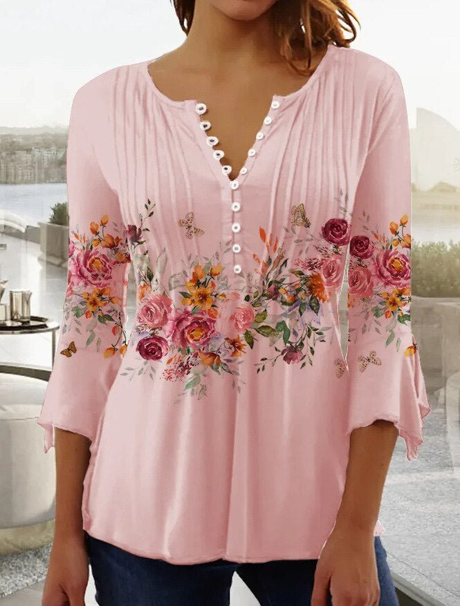 Top Élégant à Imprimé Floral pour Femmes - Marie Montel