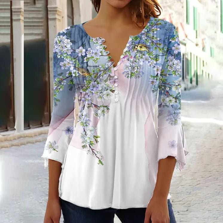 Top Élégant à Imprimé Floral pour Femmes - Marie Montel