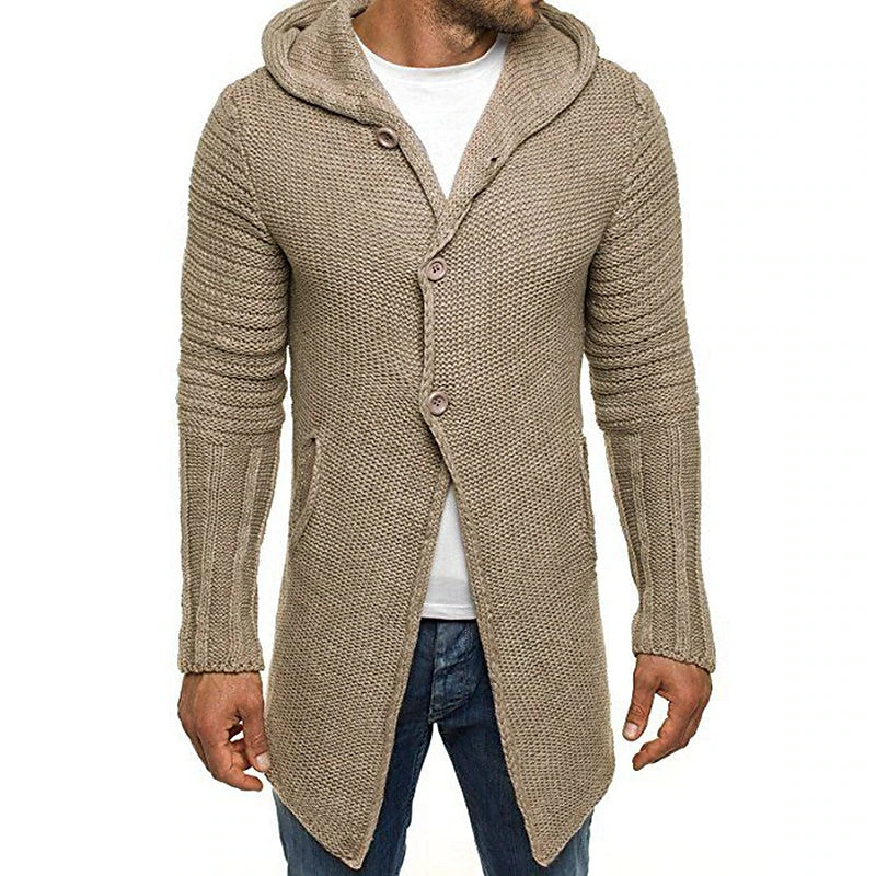 Cardigan long élégant pour hommes