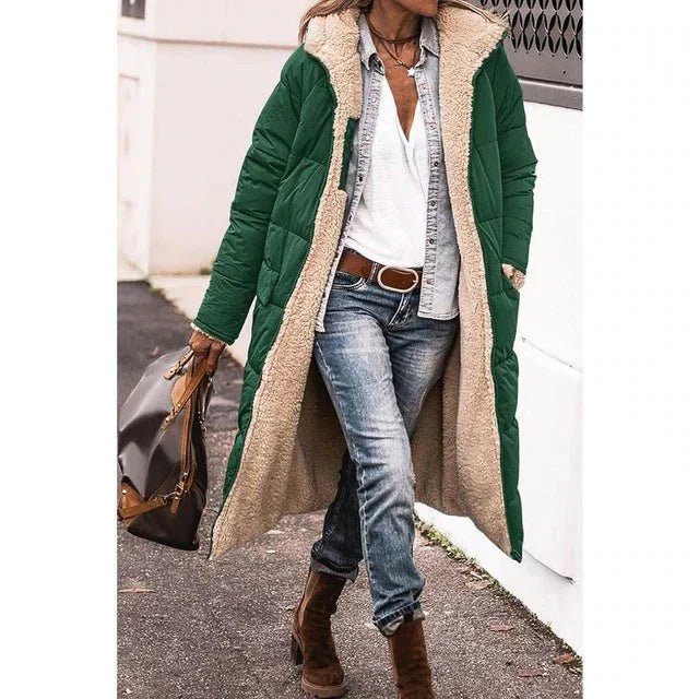 Veste à Capuche Réversible en Sherpa pour Femmes - Marie Montel