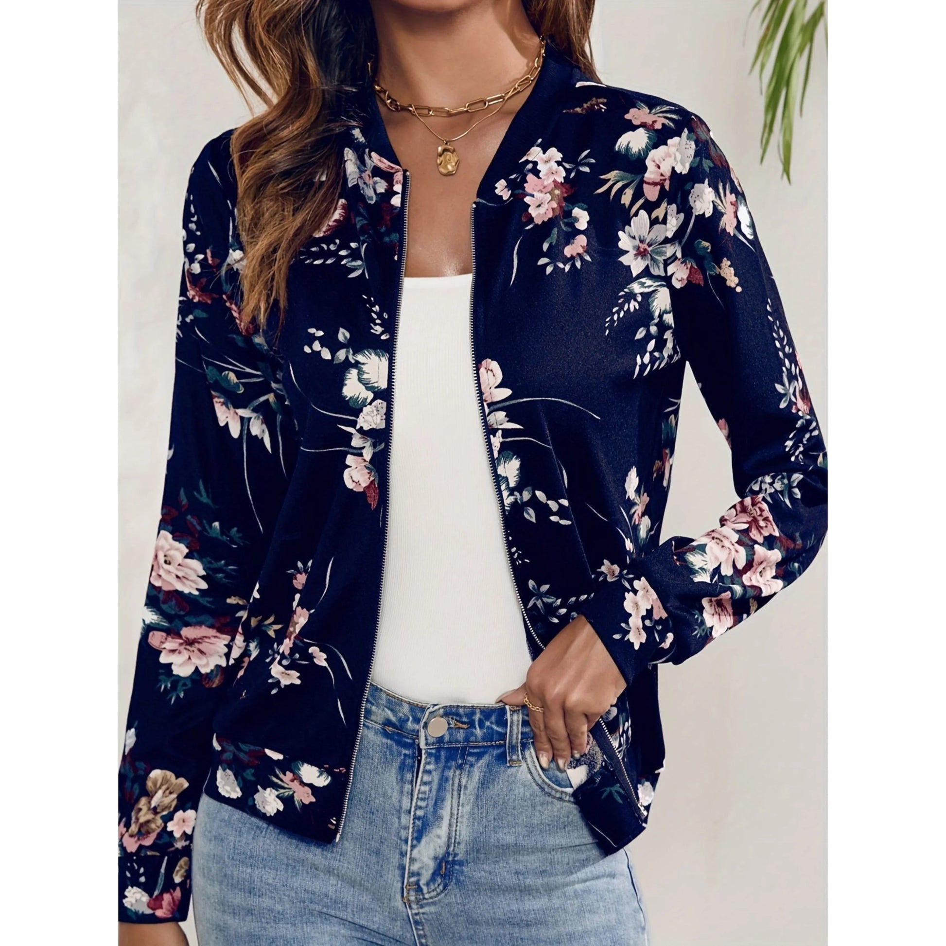 Veste Bomber Florale pour Femmes - Marie Montel