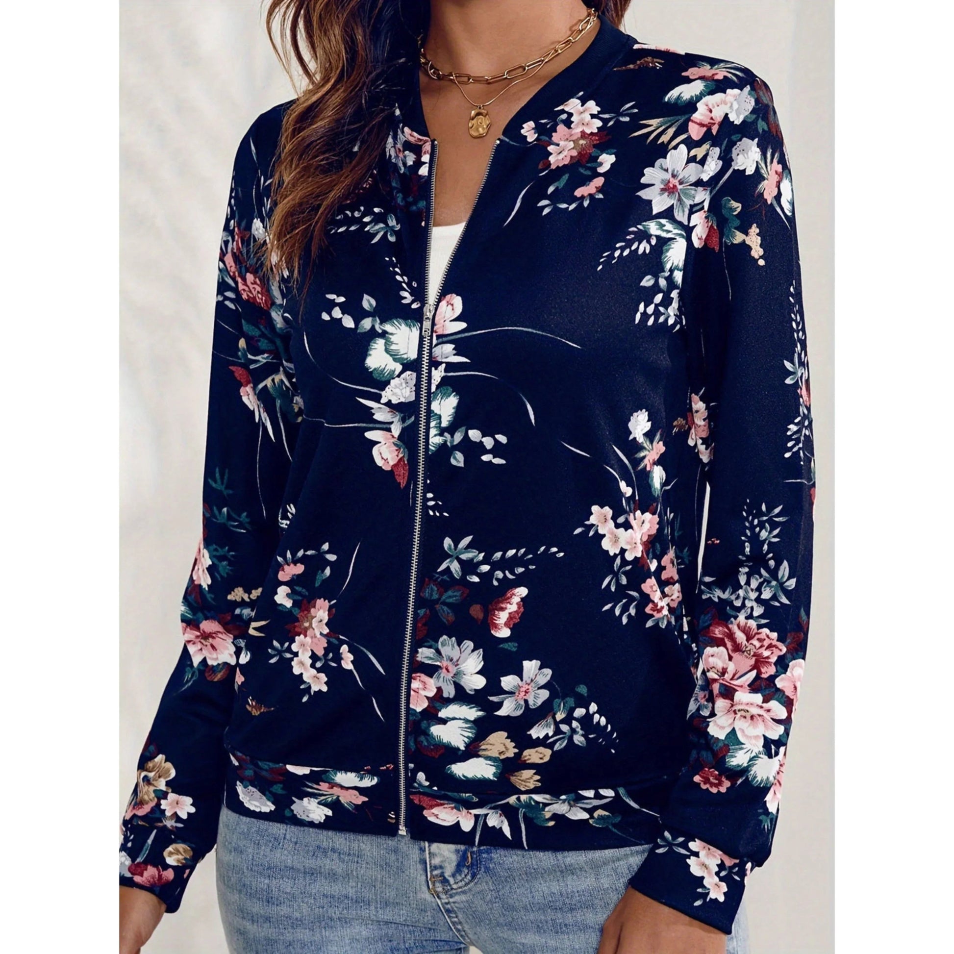 Veste Bomber Florale pour Femmes - Marie Montel