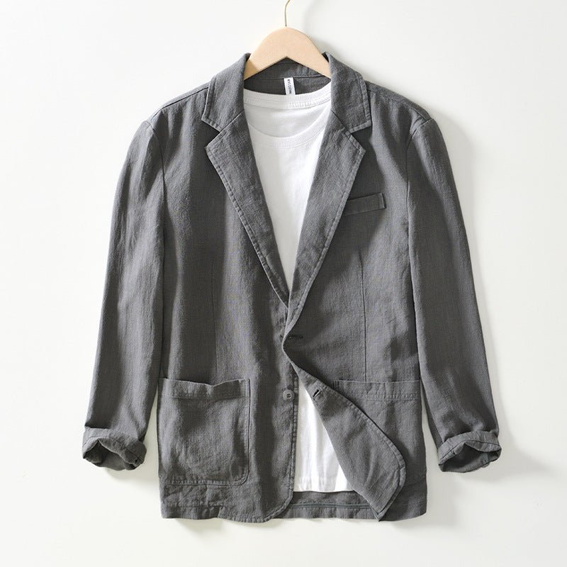 Veste Casual en Mélange de Lin pour Hommes - Marie Montel