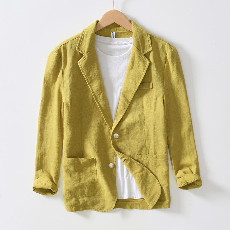 Veste Casual en Mélange de Lin pour Hommes - Marie Montel