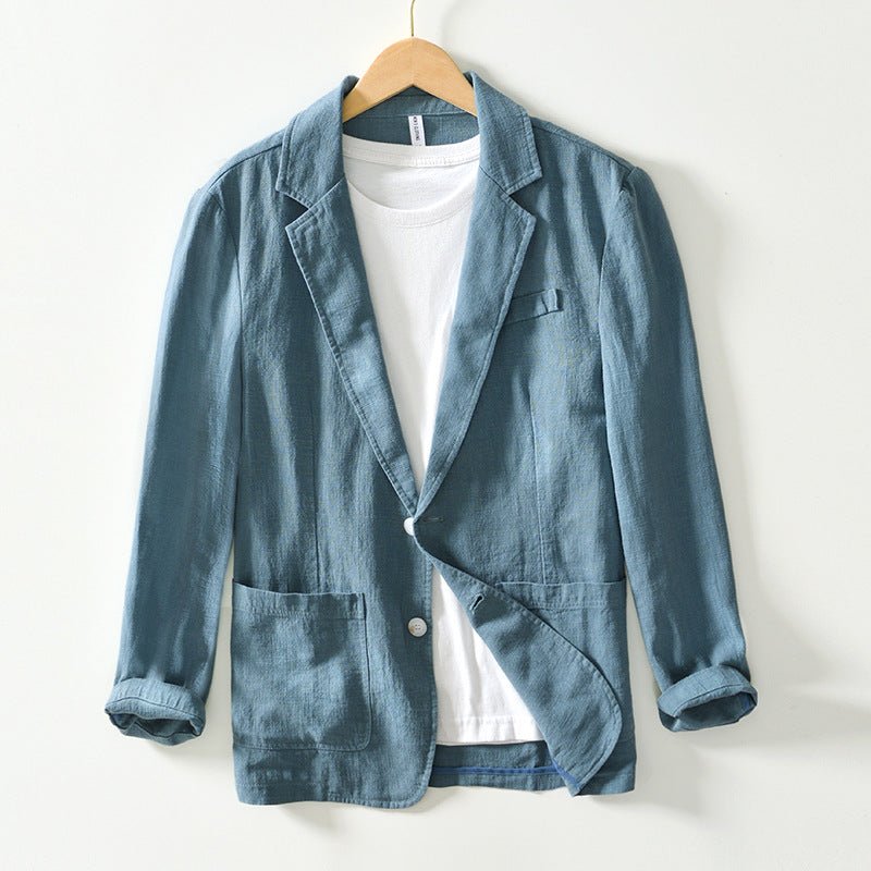 Veste Casual en Mélange de Lin pour Hommes - Marie Montel