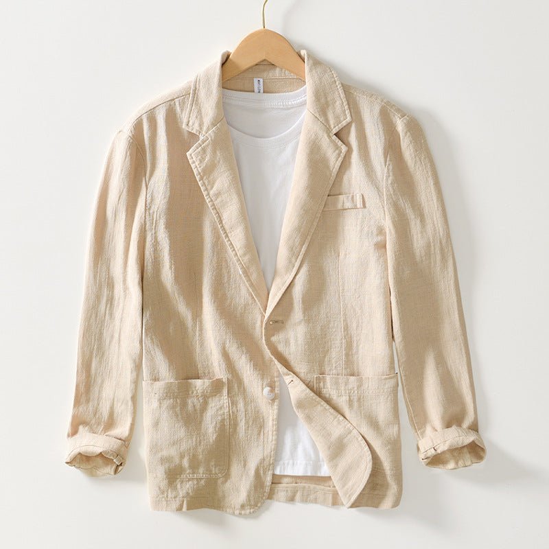 Veste Casual en Mélange de Lin pour Hommes - Marie Montel
