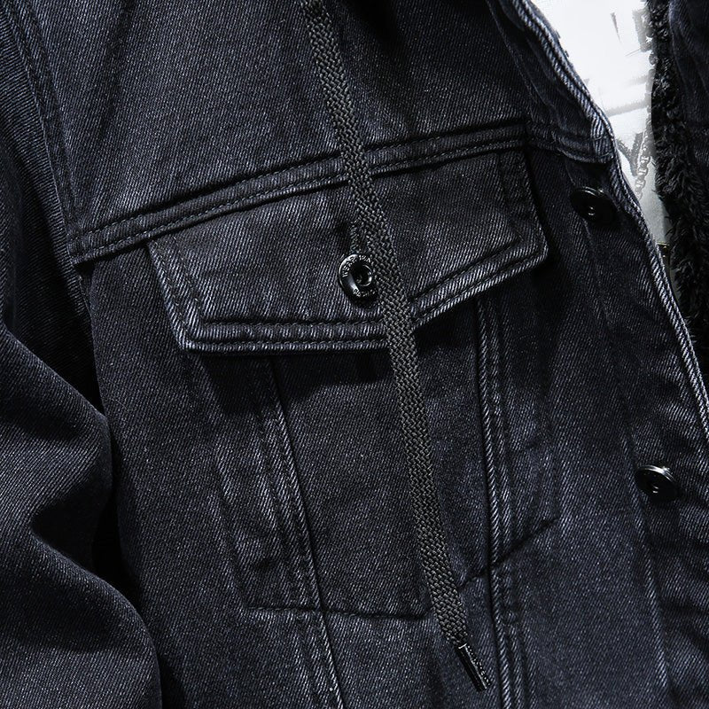 Veste en Jean Doublée avec Col pour Hommes - Marie Montel