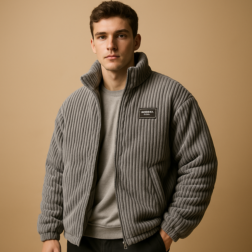 Blouson Épais à Fermeture Éclair pour Hommes