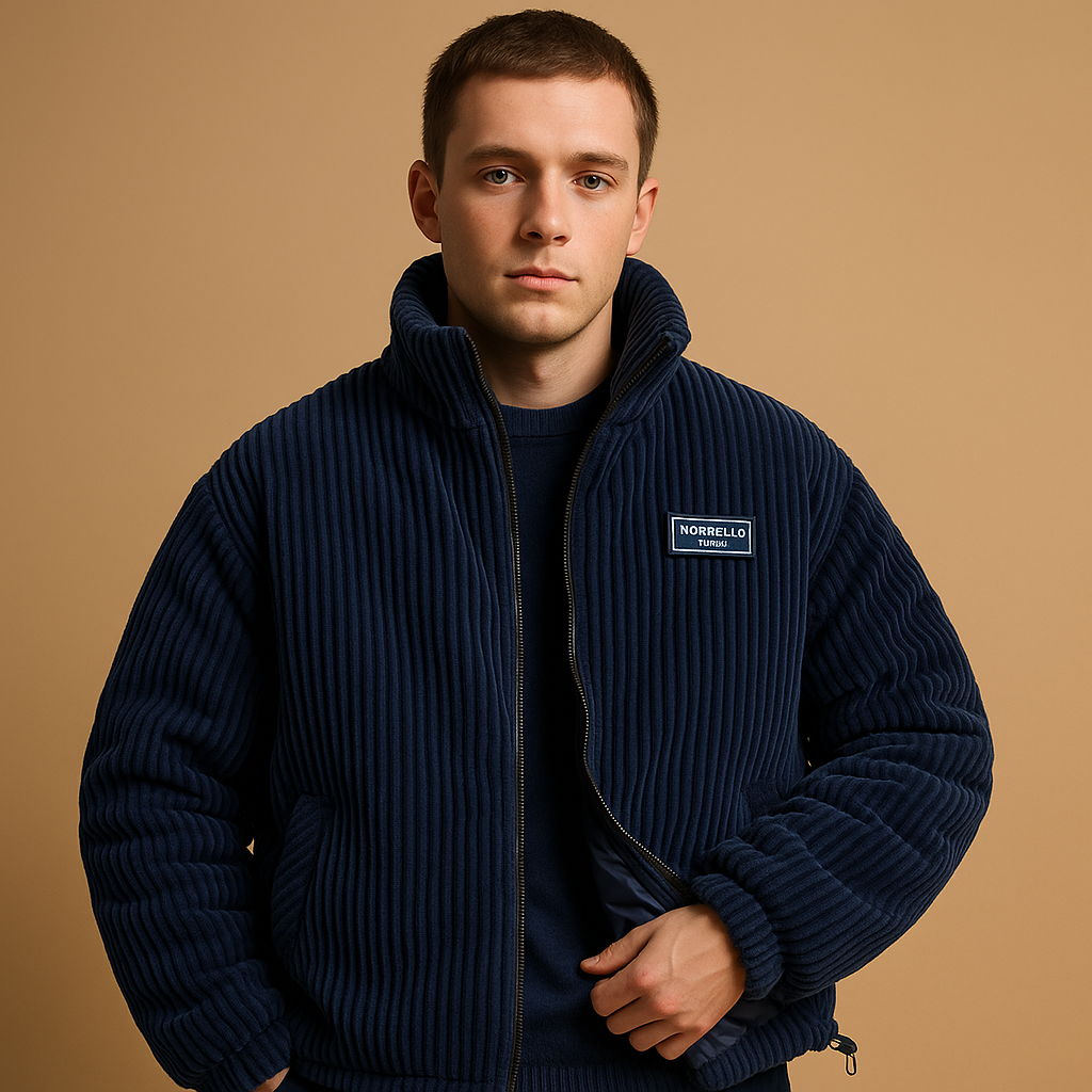 Blouson Épais à Fermeture Éclair pour Hommes