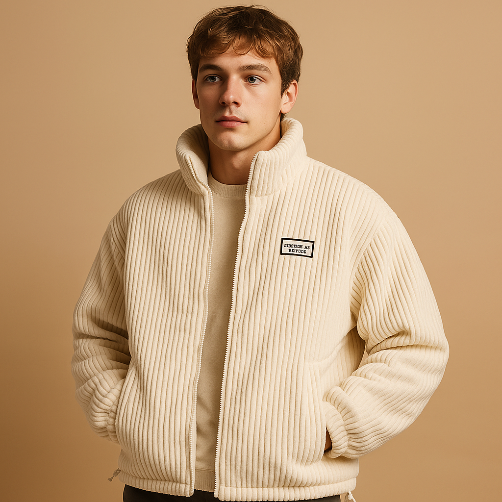 Blouson Épais à Fermeture Éclair pour Hommes