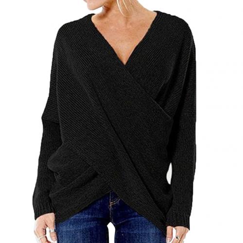 Pull Croisé à Col en V pour Femmes