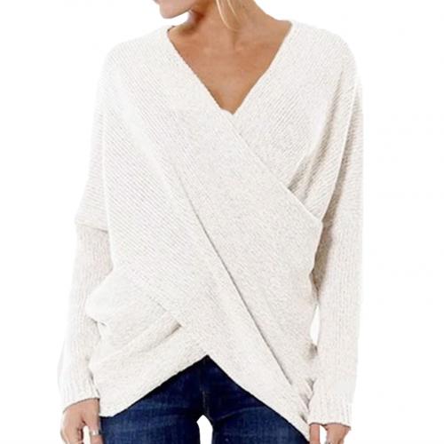 Pull Croisé à Col en V pour Femmes